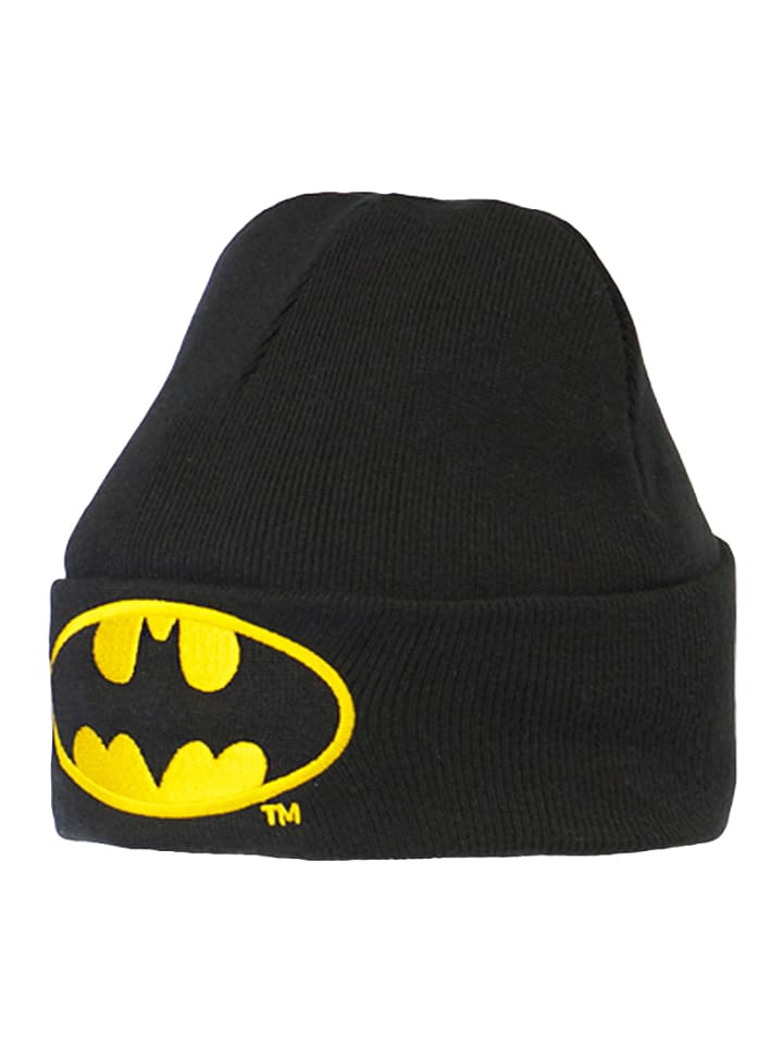 Strickmütze DC - Batman Logo in schwarz