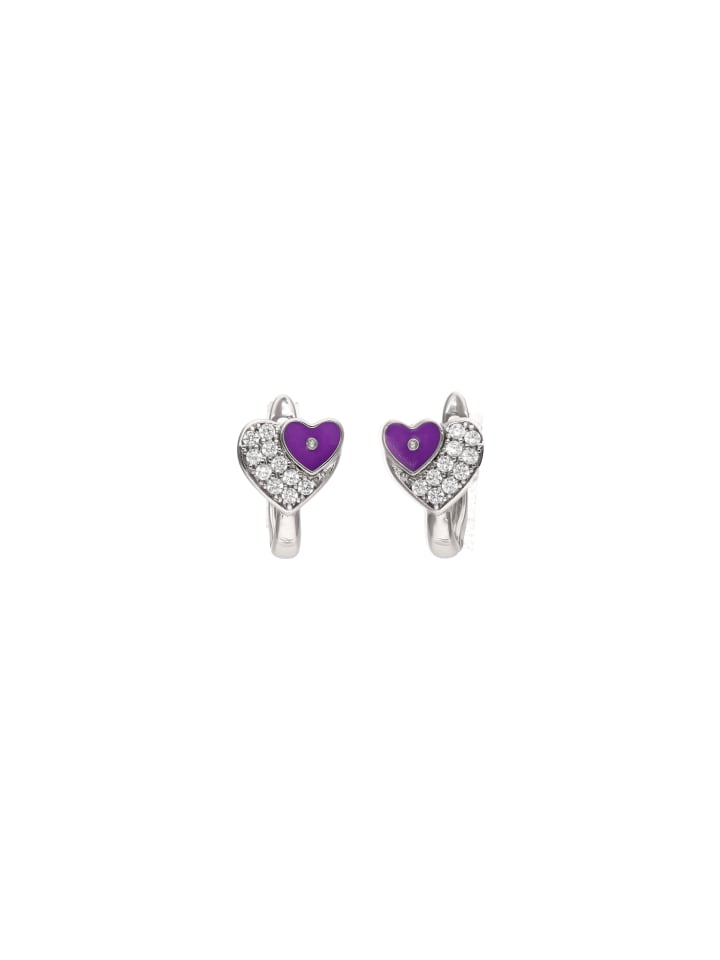 Women Earrings in Silver Violet