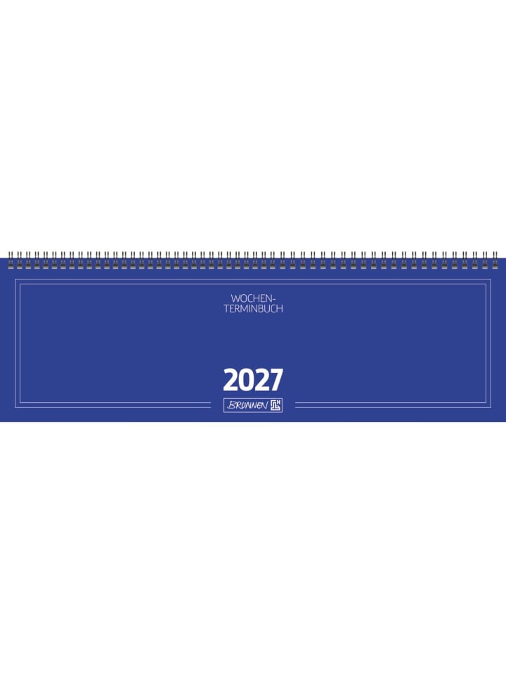 Querkalender 775 42x13,7cm 1 Woche/2 Seiten Karton blau 2027