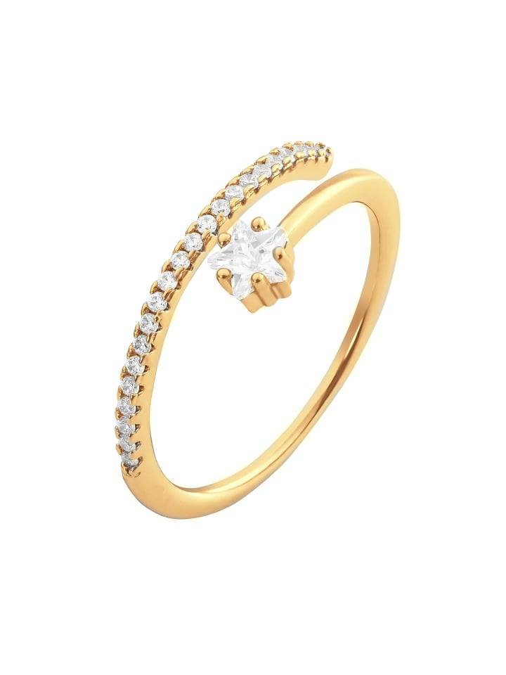 Fingerring Jella poliert in goldfarben