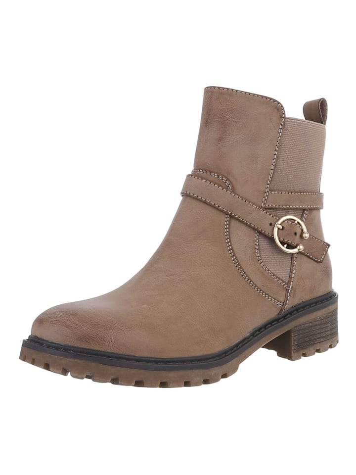 Stiefelette in Hellbraun