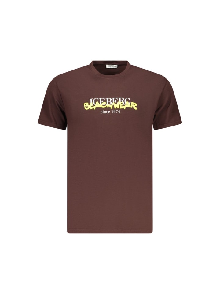 Braun Neon Baumwolle Herren T-Shirt