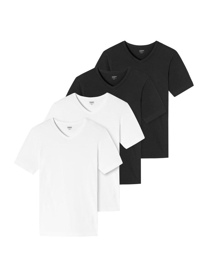 T-Shirt Uncover in schwarz-weiss