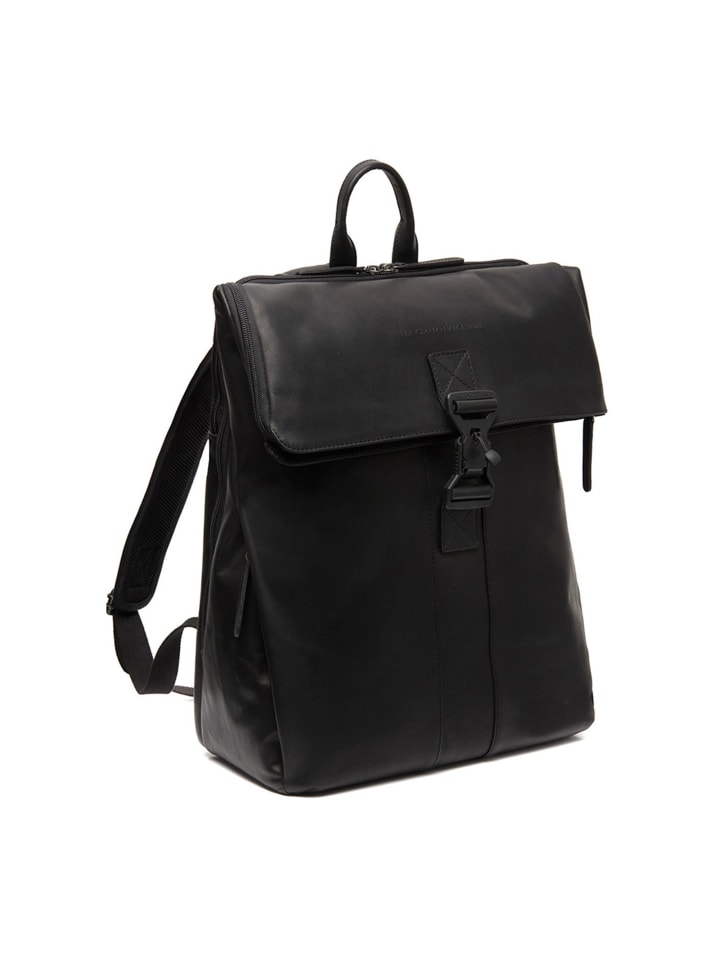 Savona Business-Rucksack Leder 40 cm Laptopfach black