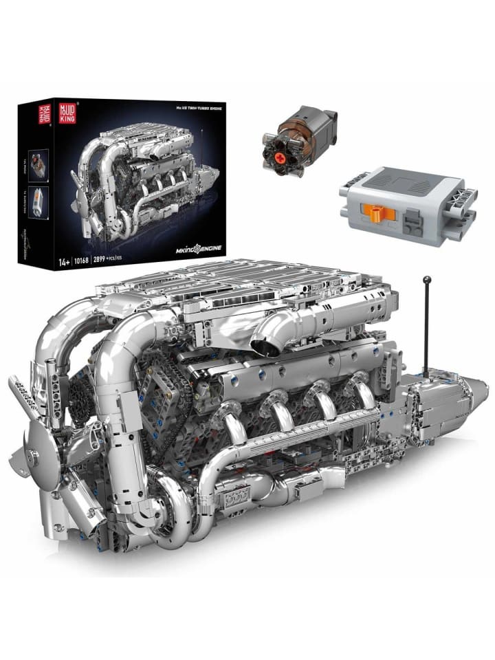 Mould King 10168 V8 Twin-turbo Engine
