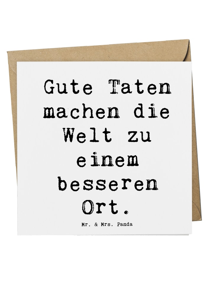 Glückwunschkarte Spruch Freundlichkeiten verbre... in Weiß