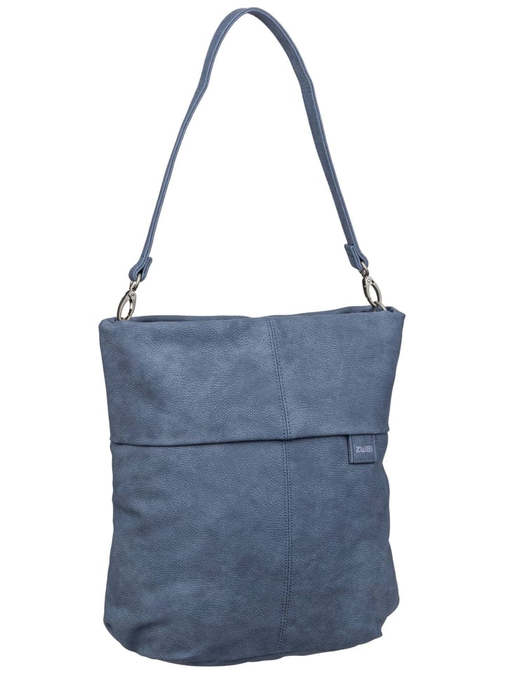 Handtasche Mademoiselle M12 in Nubuk/Sky