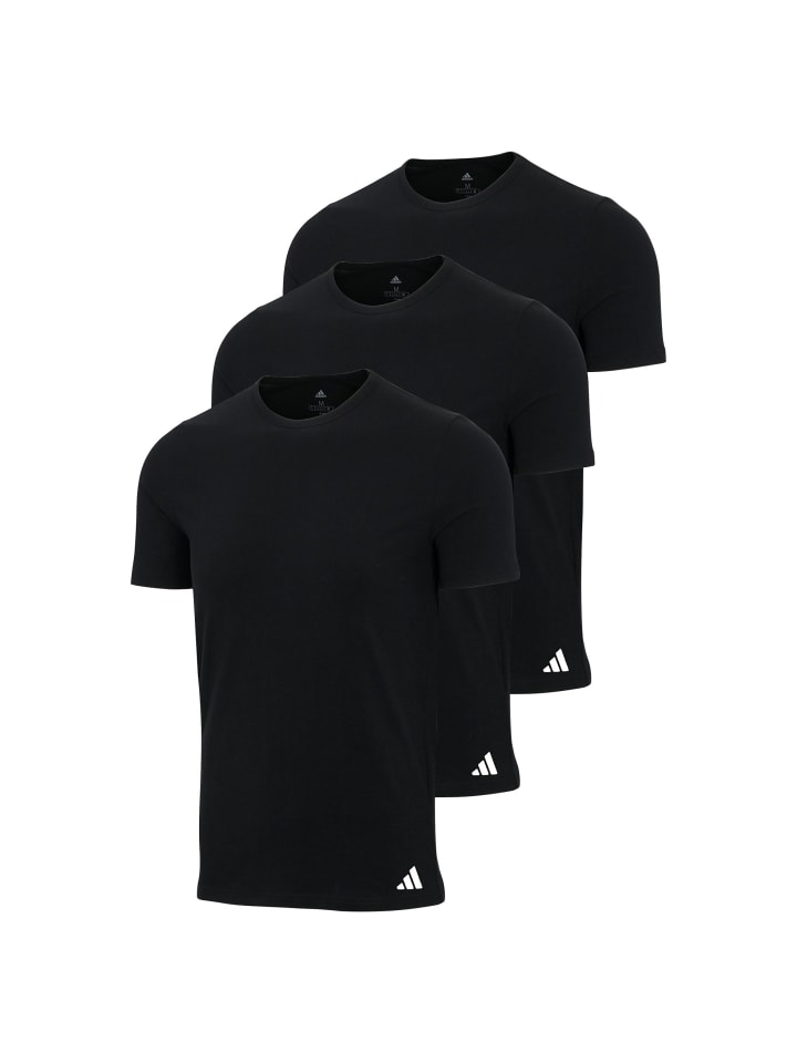 T-Shirt 3er Pack in Schwarz