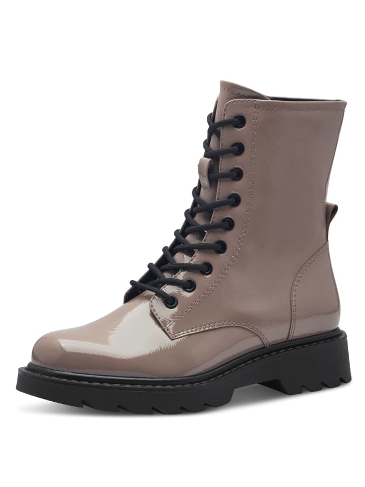 Schnürstiefel in taupe