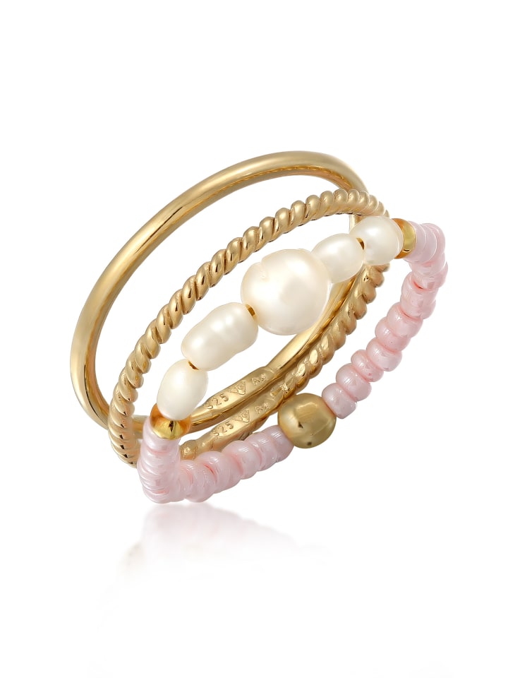 Ring 925 Sterling Silber Kugel in Gold