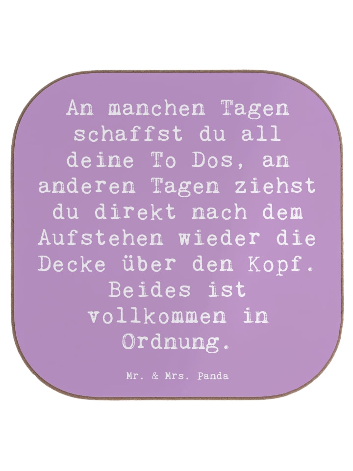 Bierdeckel Spruch Tapferkeit im Alltag mit Spruch in Lavendeltraum
