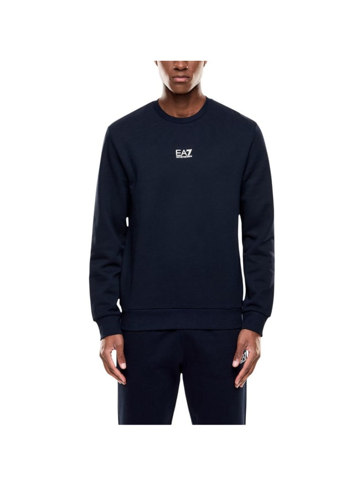 Blau Baumwolle Sweatshirt