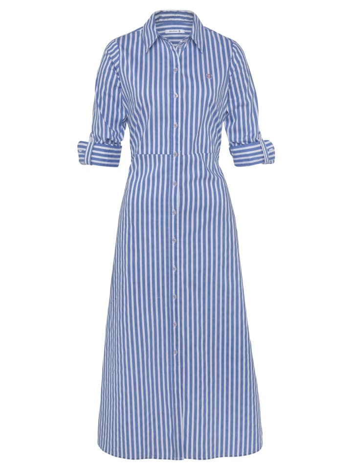 Blusenkleid in blau-weiß