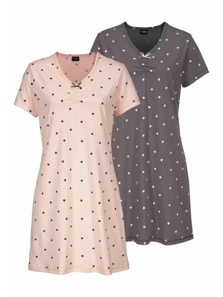Nachthemd in rosé-mauve