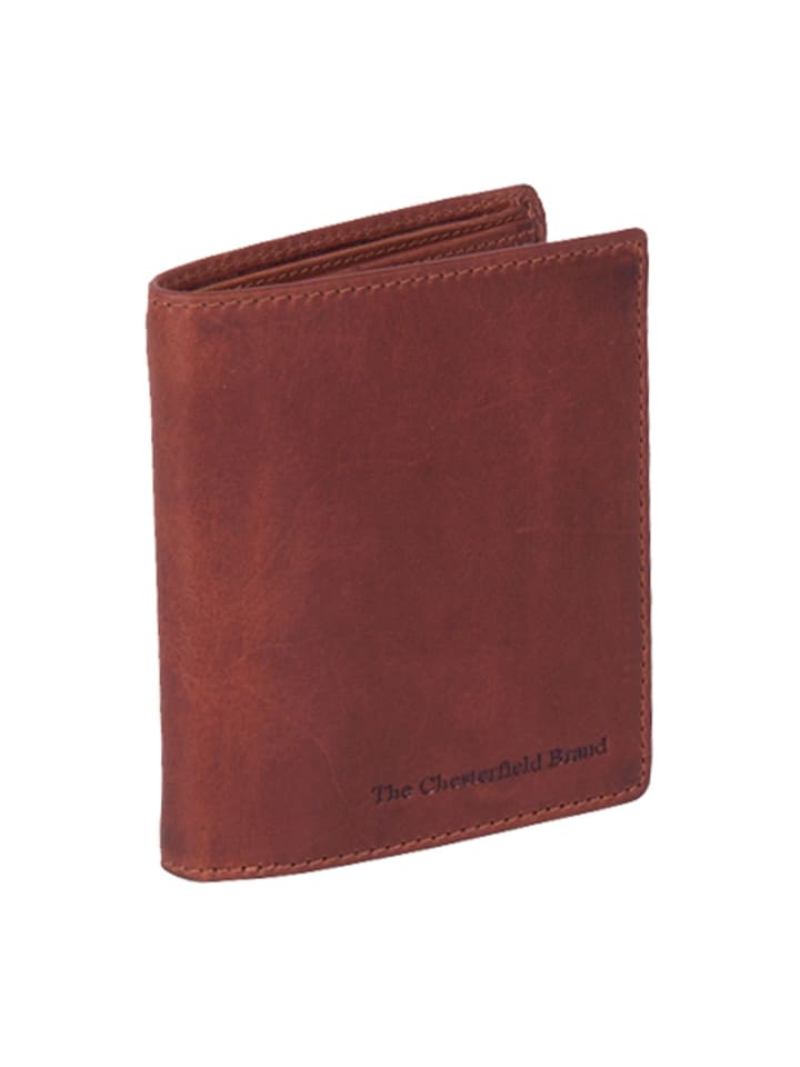Carl Geldbörse RFID Schutz Leder 8.5 cm cognac