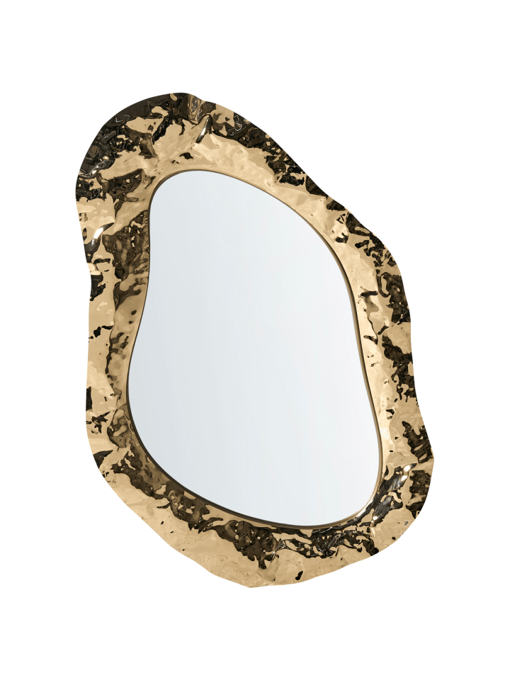 Wandspiegel JOSSIGNY in Gold - (W) 52 x (H) 79 x (L) 5 cm Horizontal