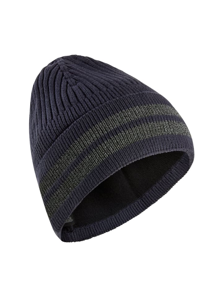 Beanie aus reiner Baumwolle in Navyblau