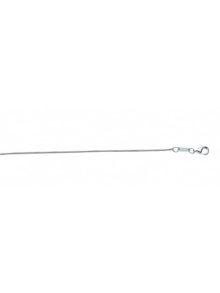 Damen Edelstahl Schlangen Halskette Ø 1 mm in silber