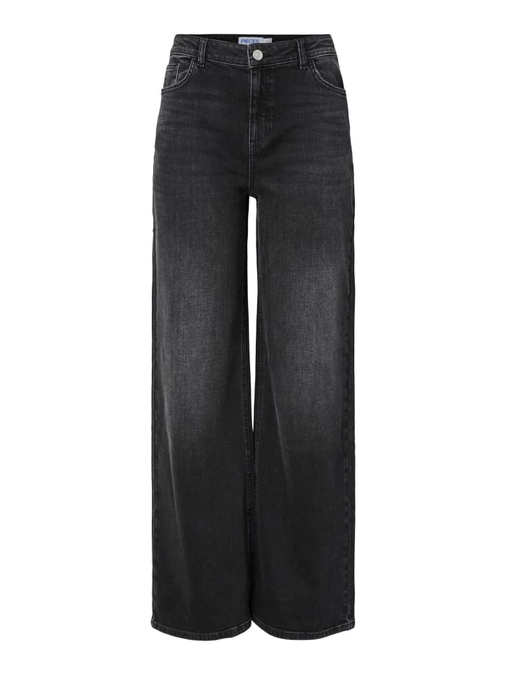 Wide Fit Jeans in Black Denim