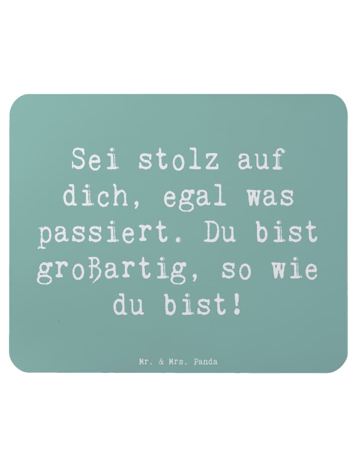 Maus Pad Spruch Mit Enttäuschungen umgehen Stol... in Meeresbrise