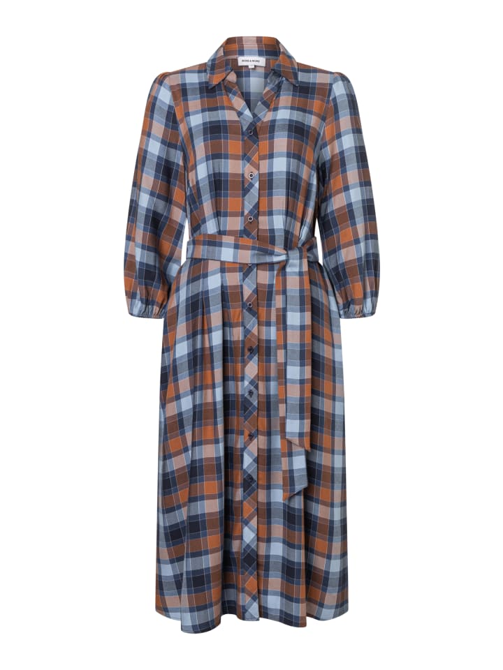 feminines Casual-Karokleid in small check