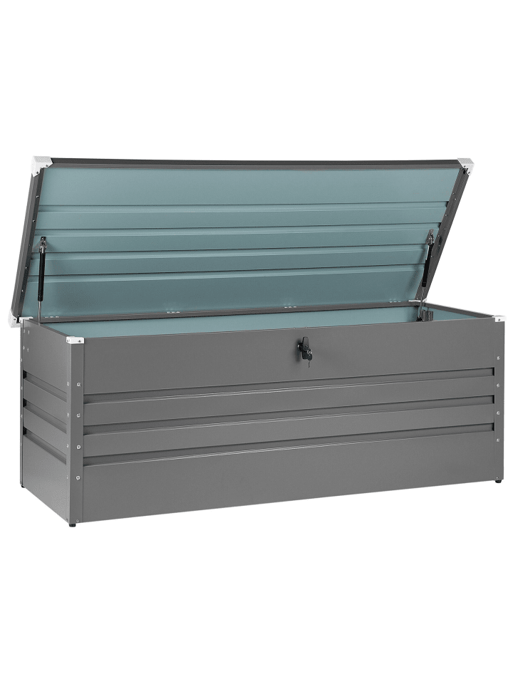 Truhe CEBROSA in Grau - (W) 165 x (H) 63 x (L) 70 cm