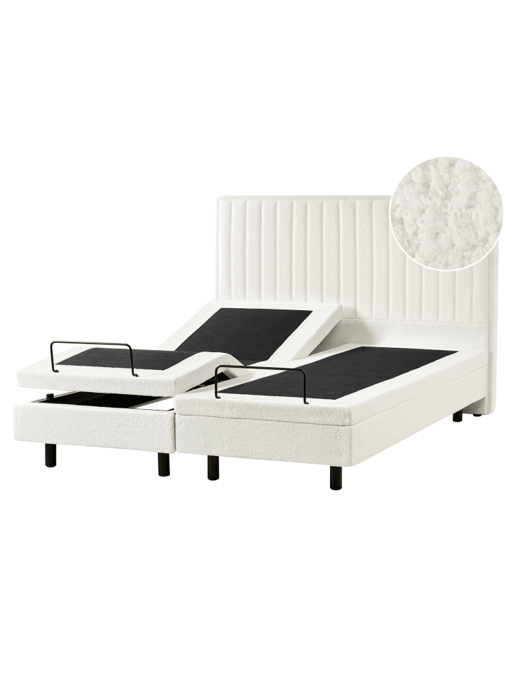 5-tlg Doppelbett CASTELLAN in Weiß/Schwarz
