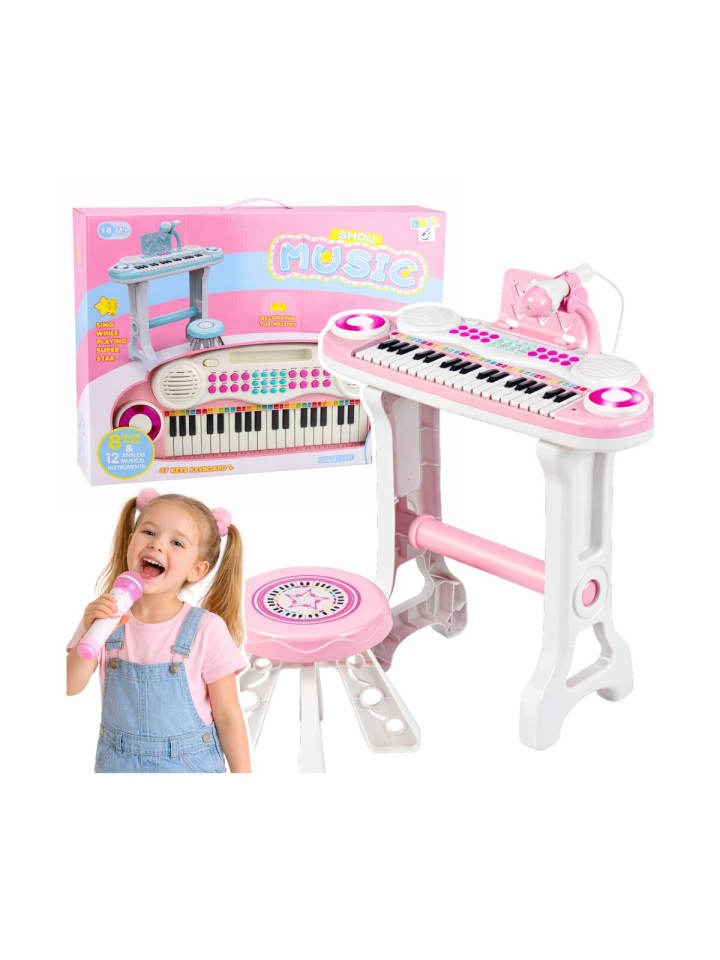 Elektronisches Klavier/Orgel für Kinder, Hocker, Mikrofon