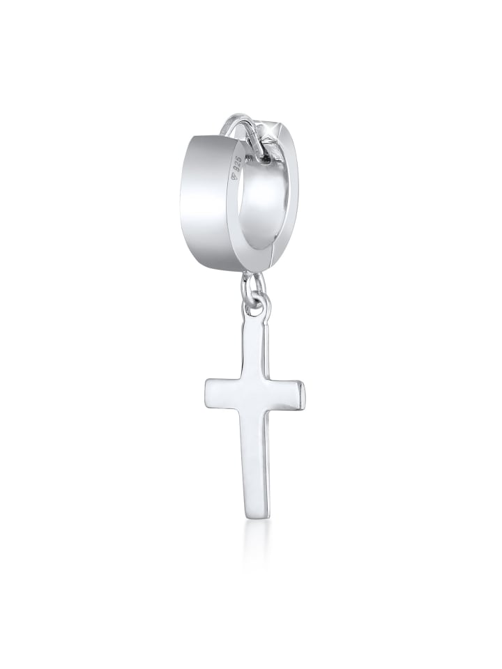 Ohrringe 925 Sterling Silber Kreuz in Silber