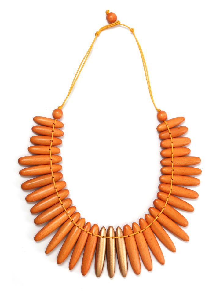 Kurze Kette " Maresa " in orange