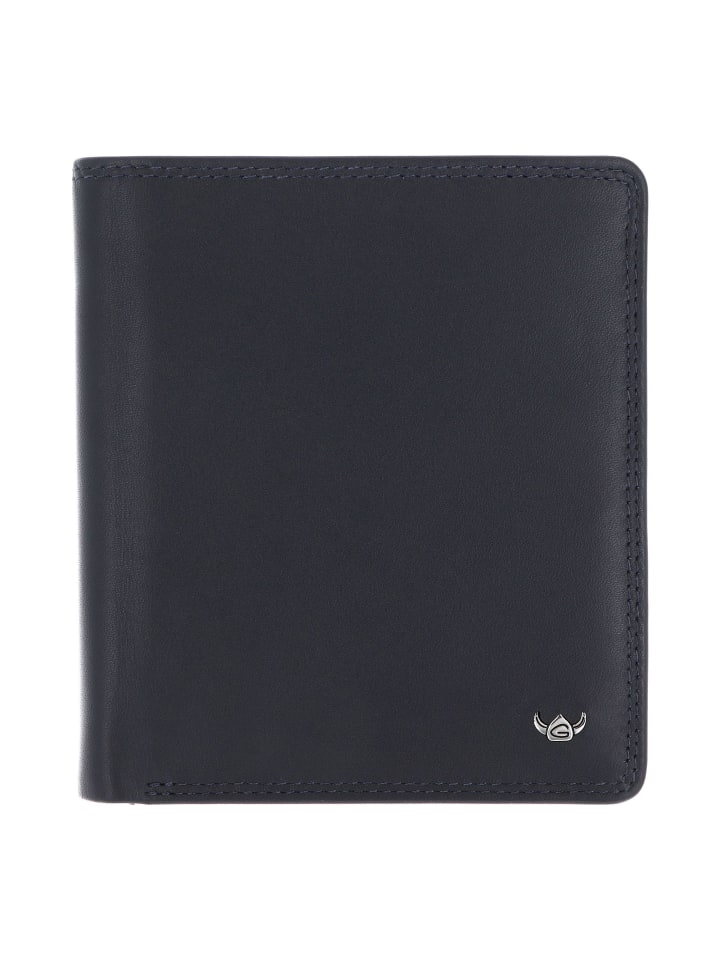 Polo Geldbörse RFID Schutz Leder 12 cm marineblau