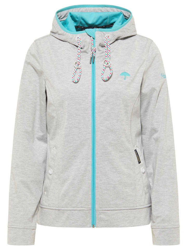 Damen Funktionsjacke in Hellgrau Melange Icemint
