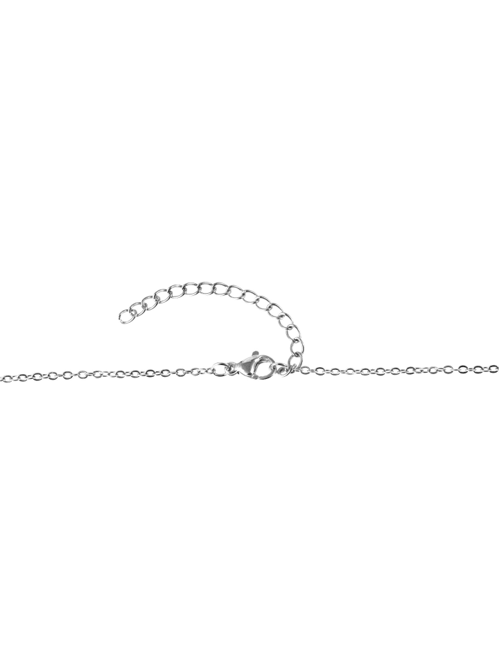 Damen Halskette mit Anhänger – Münze aus Edelstahl in silber