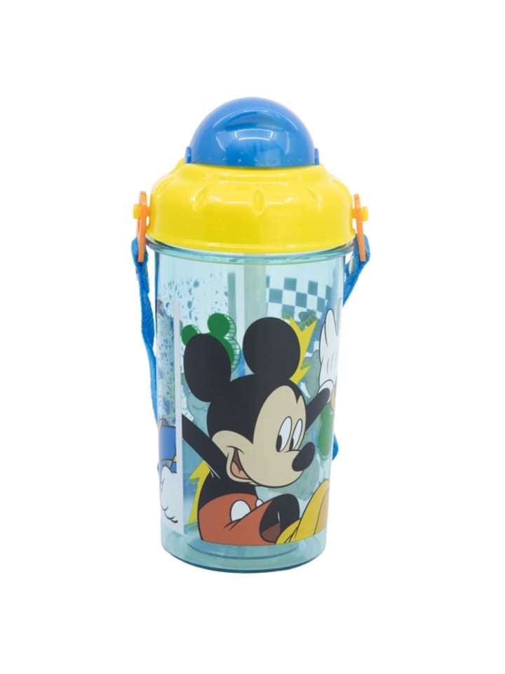 Kinder Trinkflasche 465ml mit Strohhalm und Tragegurt