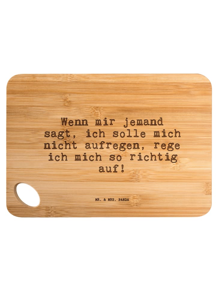 Holzbrett Wenn mir jemand sagt,... mit Spruch in Braun