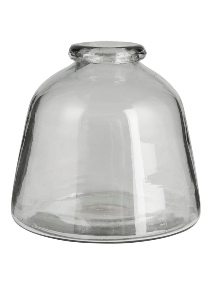 Glas Vase mit kleiner Öffnung mundgeblasen in klar