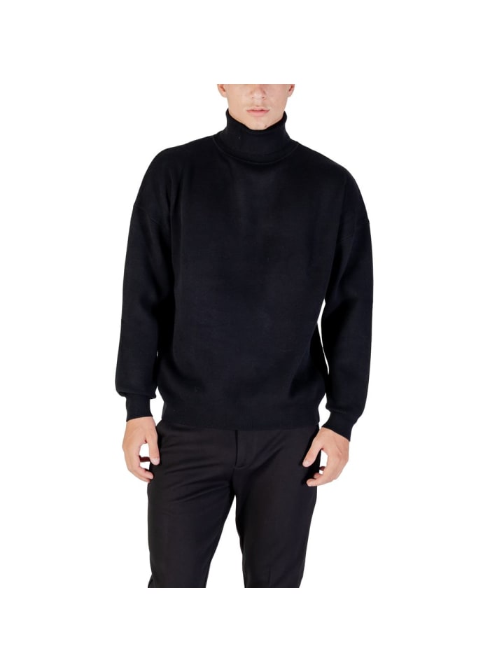 Schwarz Viskose Sweatshirt