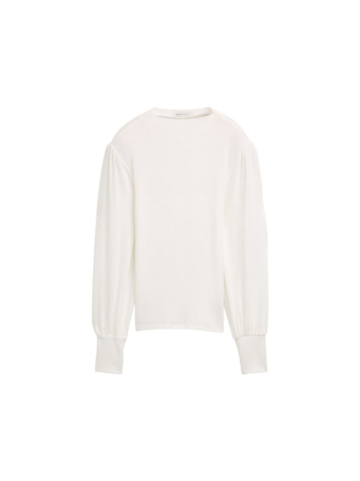 Langarmshirt in marble beige melange