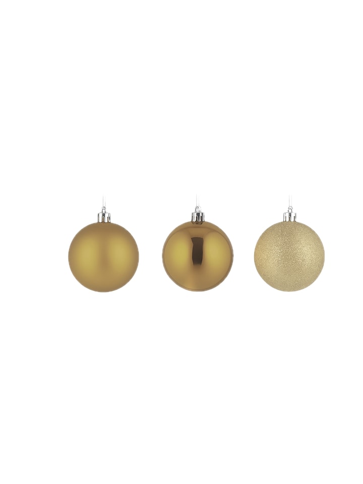 30-tlg. Weihnachtskugeln Set in Gold