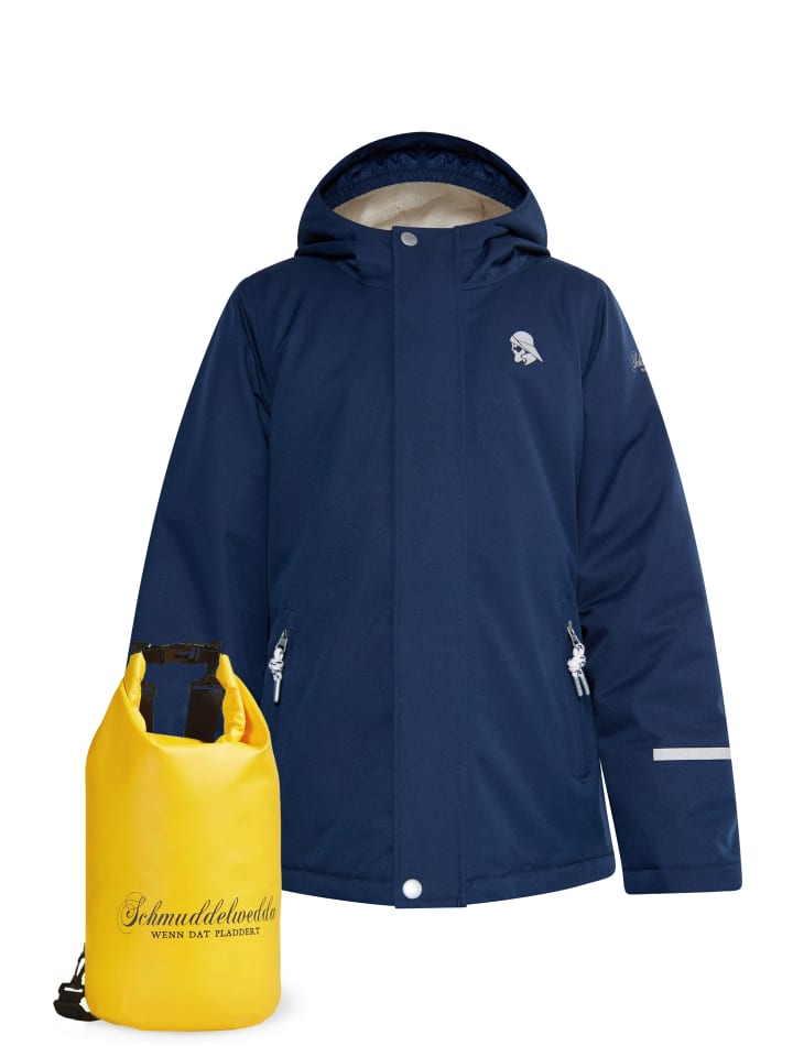 Jungs Anorak + Tagesrucksack - Set in Marine