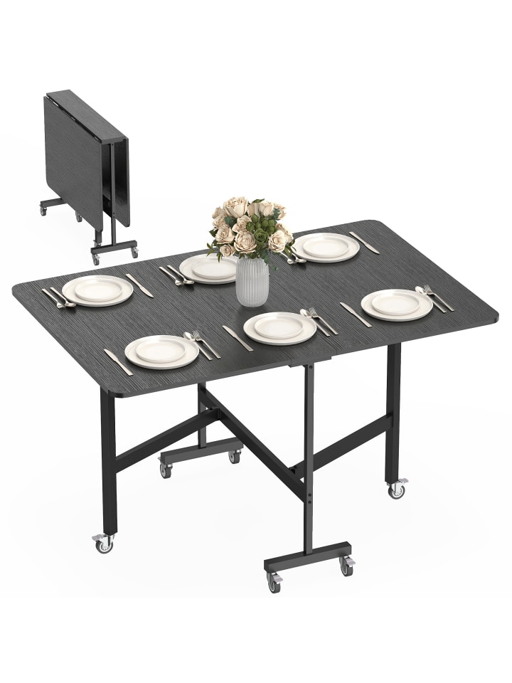 Klapptisch in Schwarz 120L x 80B x 73H cm