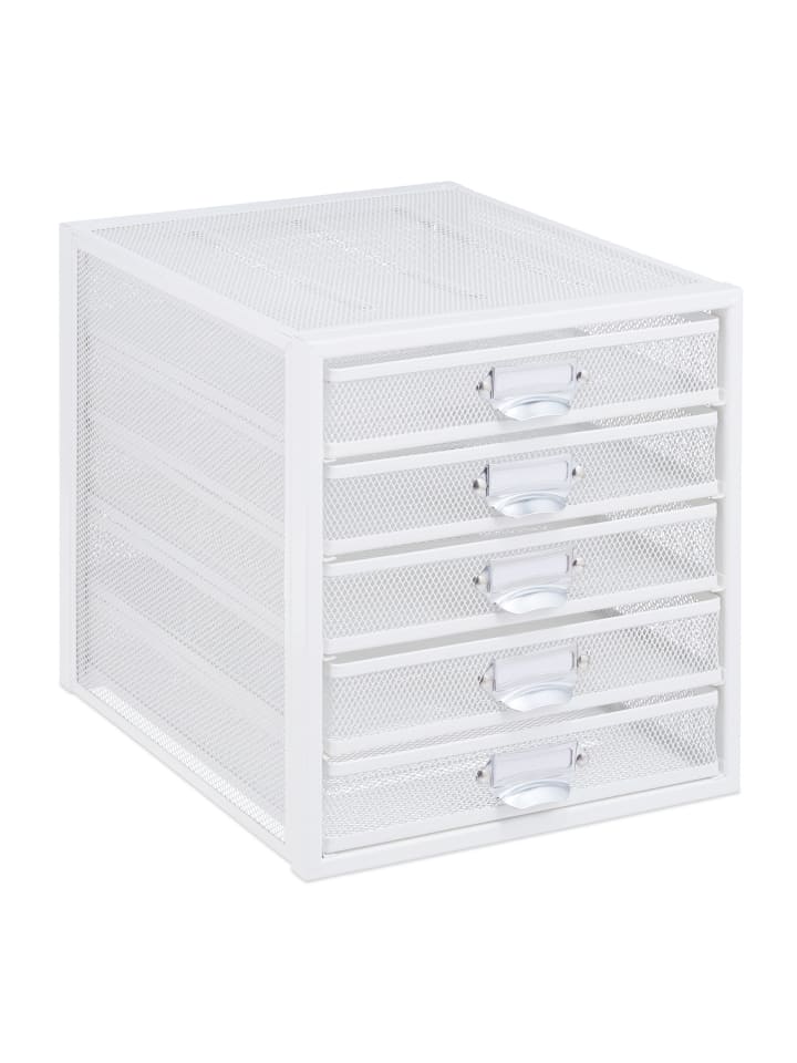 Schubladenbox in Weiß - (B)27,5 x (H)29 x (T)35,5 cm
