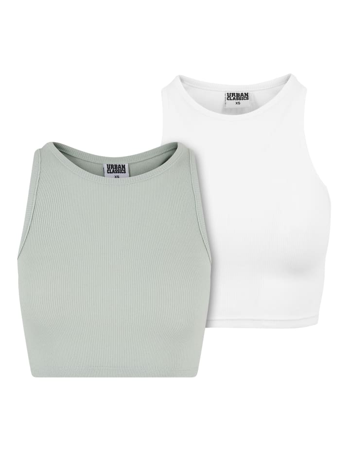 Tanks & Cami in frostmint+white