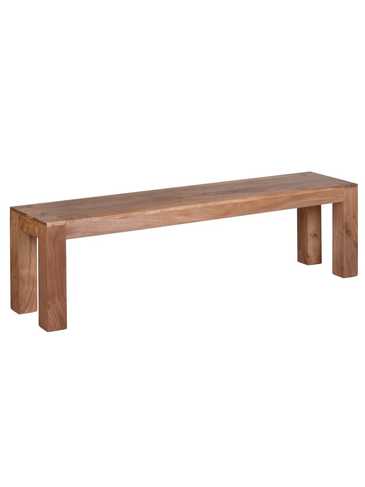 Sitzbänk in Braun / Akazie / 160x35x45