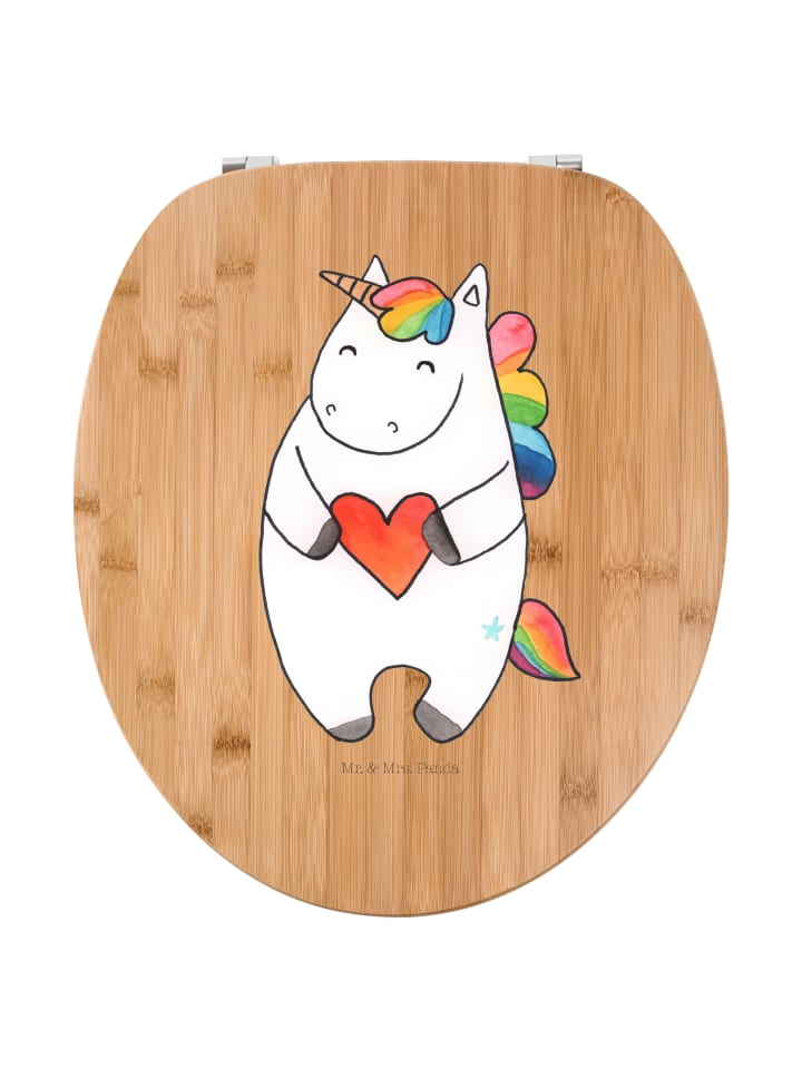 Klodeckel Einhorn Herz ohne Spruch in Braun