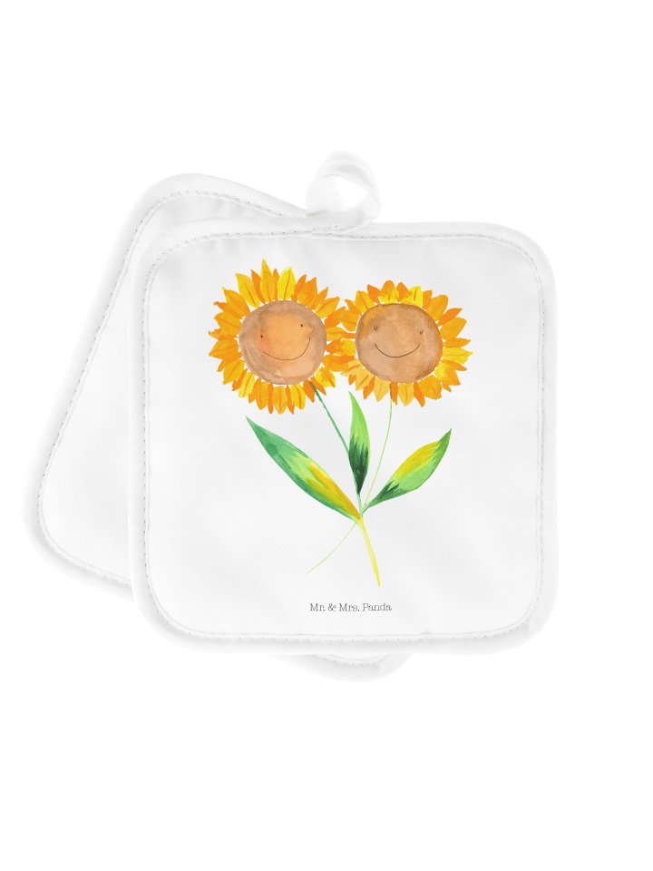 Topfhalter Blume Sonnenblume ohne Spruch in Weiß