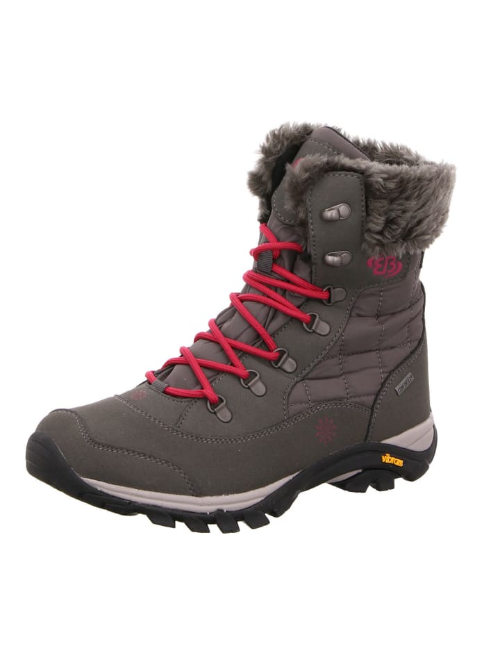 Winterstiefeletten Himalaya in anthrazit/pink