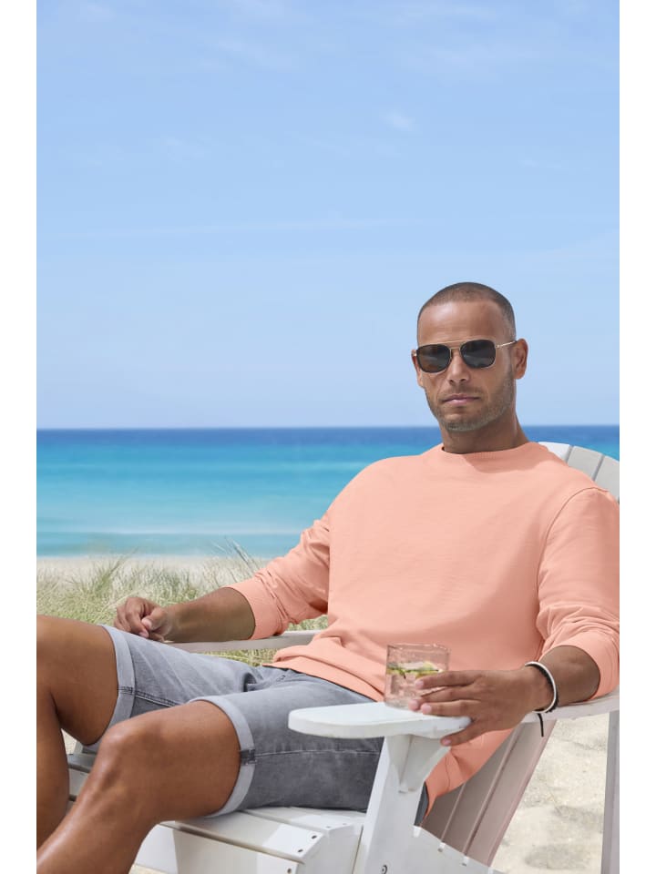 Langarmshirt in apricot