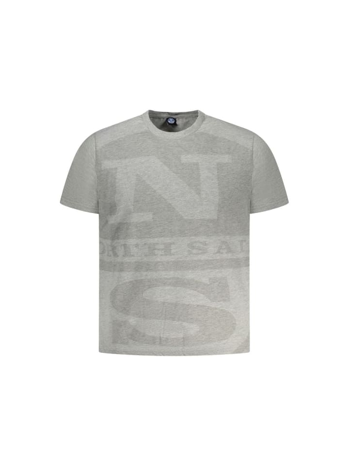 Grau Baumwolle Herren T-Shirt