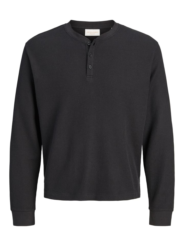 Langarm-T-Shirt in Black
